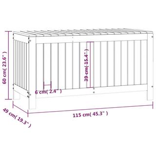 VidaXL Boîte de rangement de jardin bois de pin  