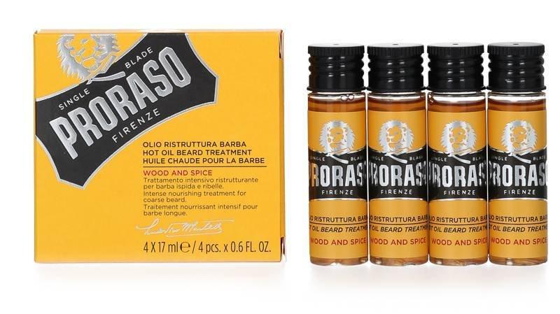 Proraso  Hot Oil Beard Treatment Wood & Spice  Wood & Spice 4x17ml 