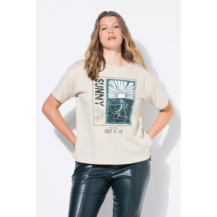 Studio Untold Oversized Sun-Print Pailletten T-Shirt  