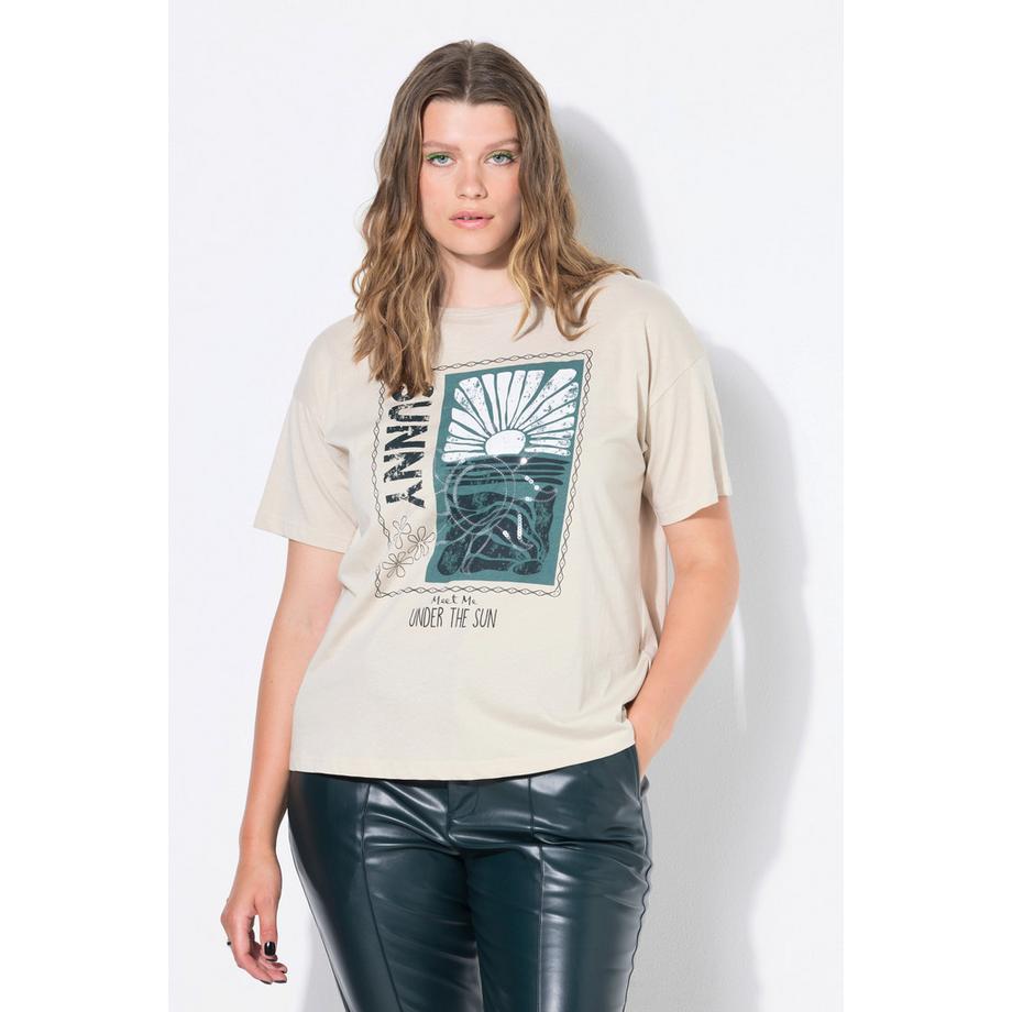 Studio Untold Oversized Sun-Print Pailletten T-Shirt  