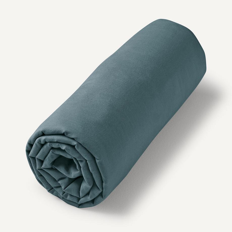 Drap-housse en voile de coton lavé