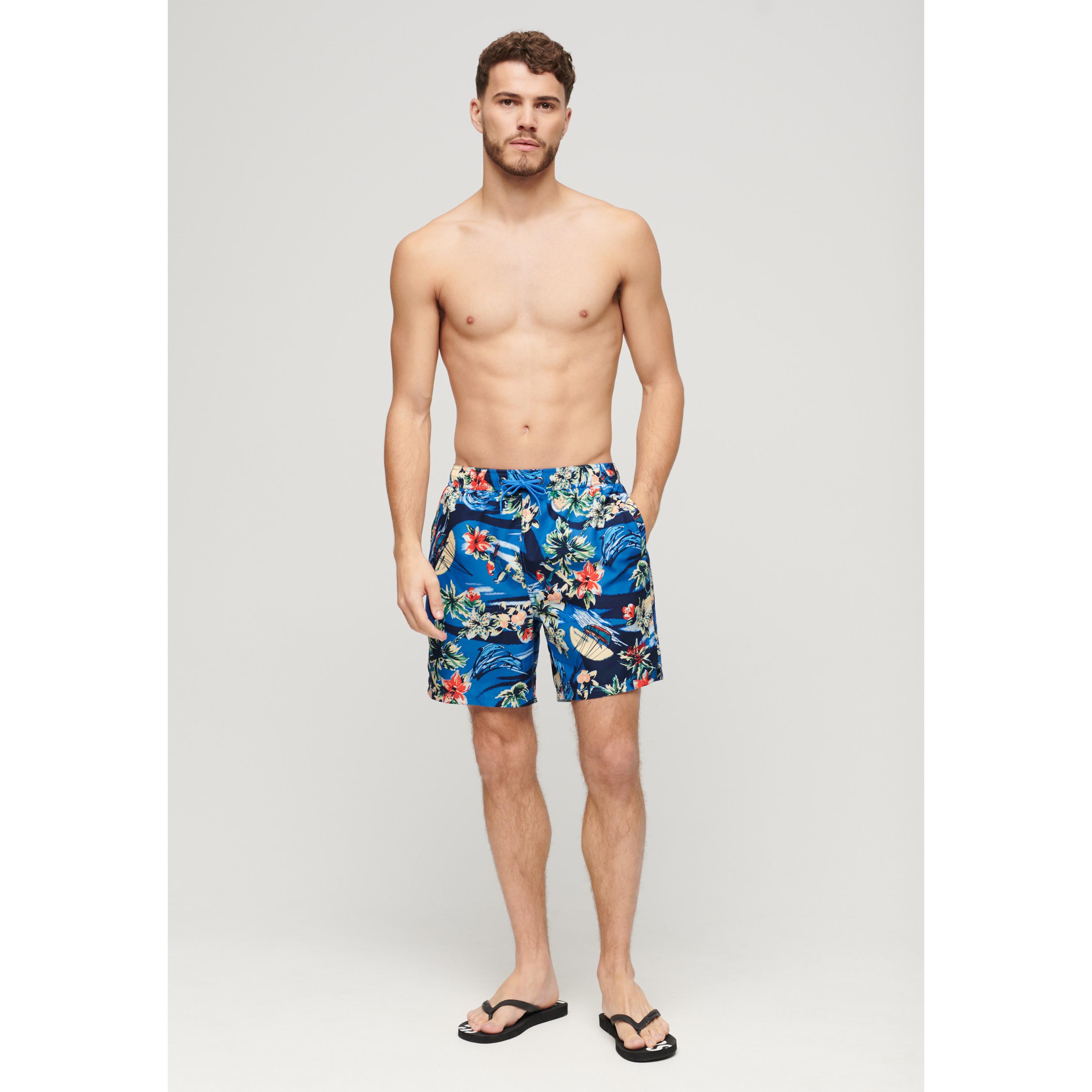 Superdry  short de bain imprimé hawaïen 