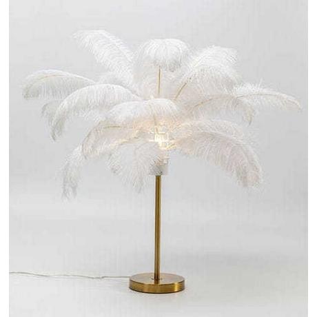 KARE Design Lampe à poser Feather Palm blanc 60  