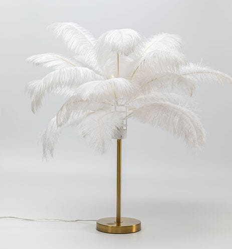 KARE Design Lampe à poser Feather Palm blanc 60  