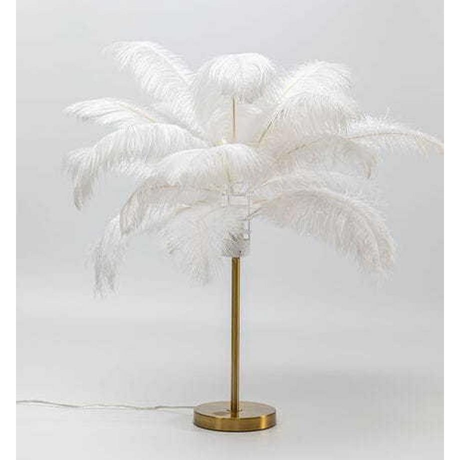 KARE Design Lampada da tavolo Feather Palm bianca 60  