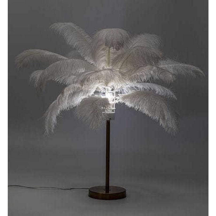KARE Design Lampada da tavolo Feather Palm bianca 60  