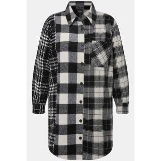Ulla Popken Karo-Shaket Hemdkragen Langarm  