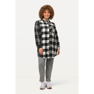 Ulla Popken Karo-Shaket Hemdkragen Langarm  