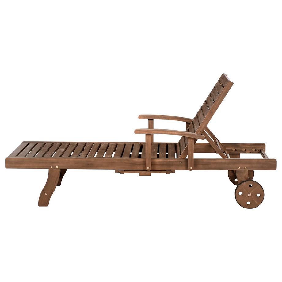 Beliani Sonnenliege aus Akazienholz  AMANTEA  
