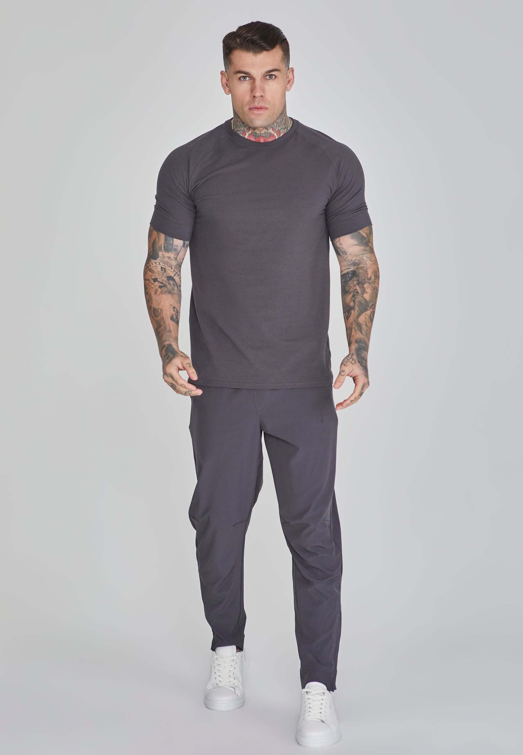 Sik Silk  T-Shirt Smart T-Shirt in Dark Grey 