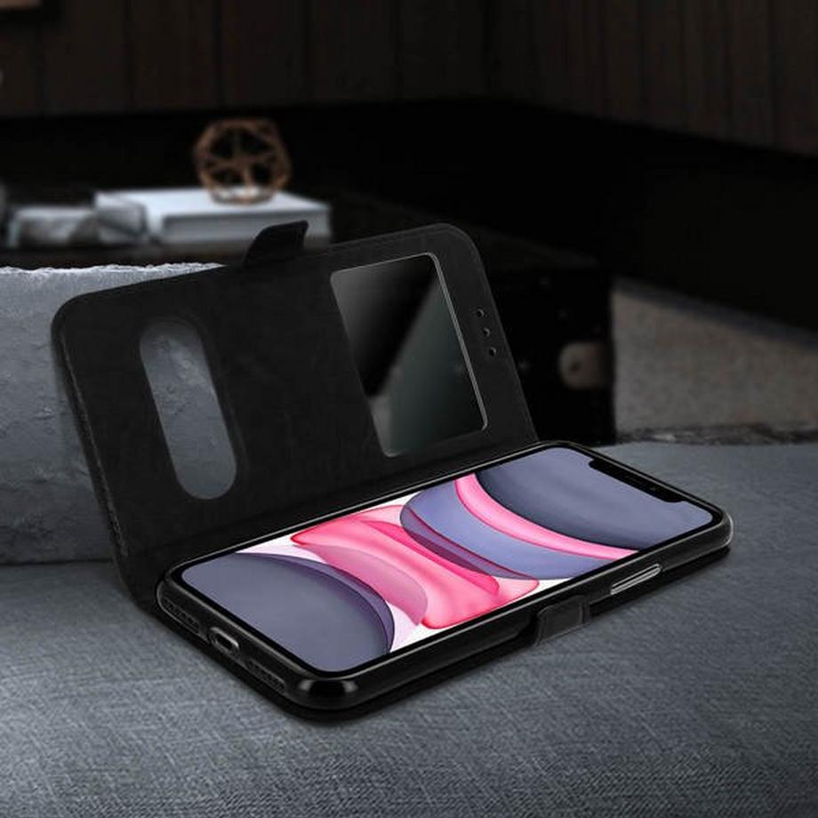 Avizar  Doppelfenster Cover iPhone 11 Schwarz 