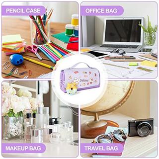 Only-bags.store Trousse à crayons à 3 compartiments, trousse de papeterie , jolie trousse à crayons donuts pour écolier ado  