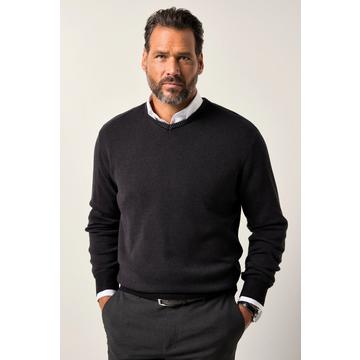 Pull maille CashmereTouch fine et douce, col en V - jusqu'au 8 XL