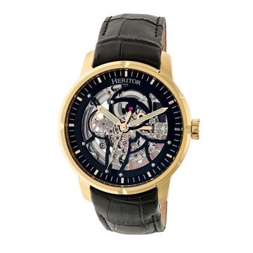 Montre Heritor Automatic Ryder Skeleton avec bracelet en cuir