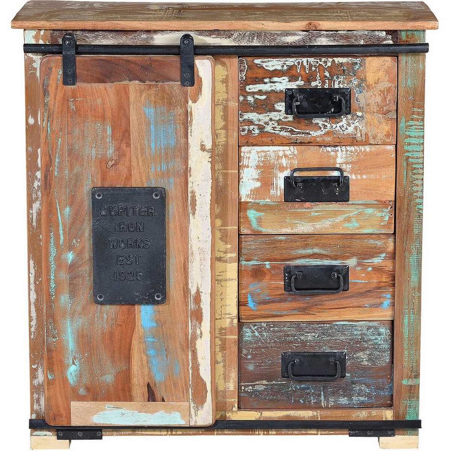 mutoni Sideboard Iria Holz recycelt multicolor 80  