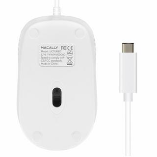 MACALLY  UCTURBO mouse Ambidestro USB tipo-C Ottico 1000 DPI 