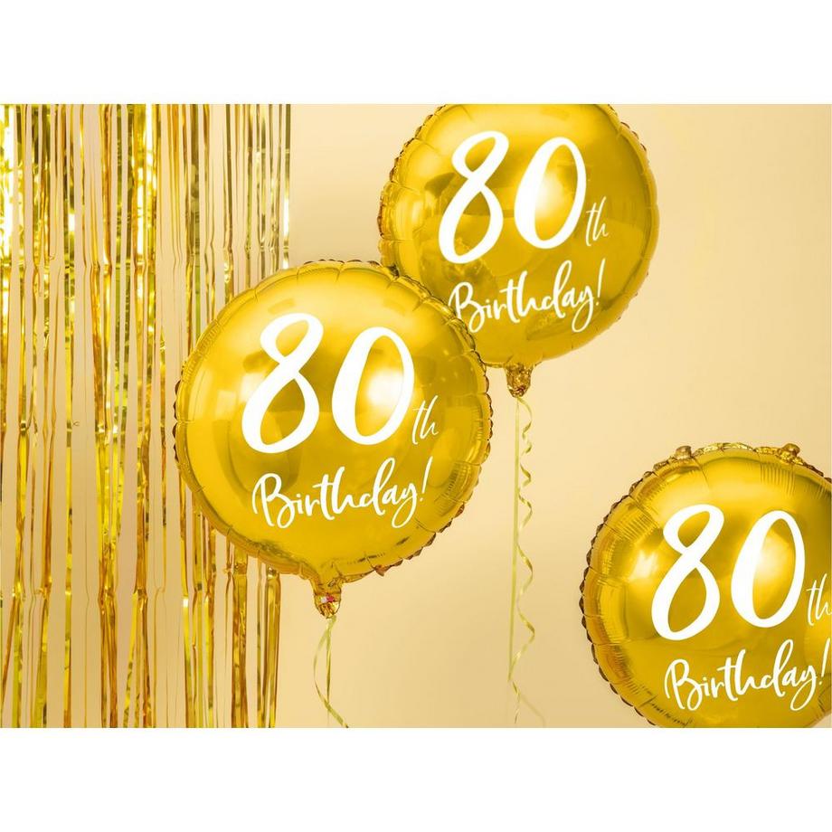 PartyDeco  Folienballon 80th Birthday 