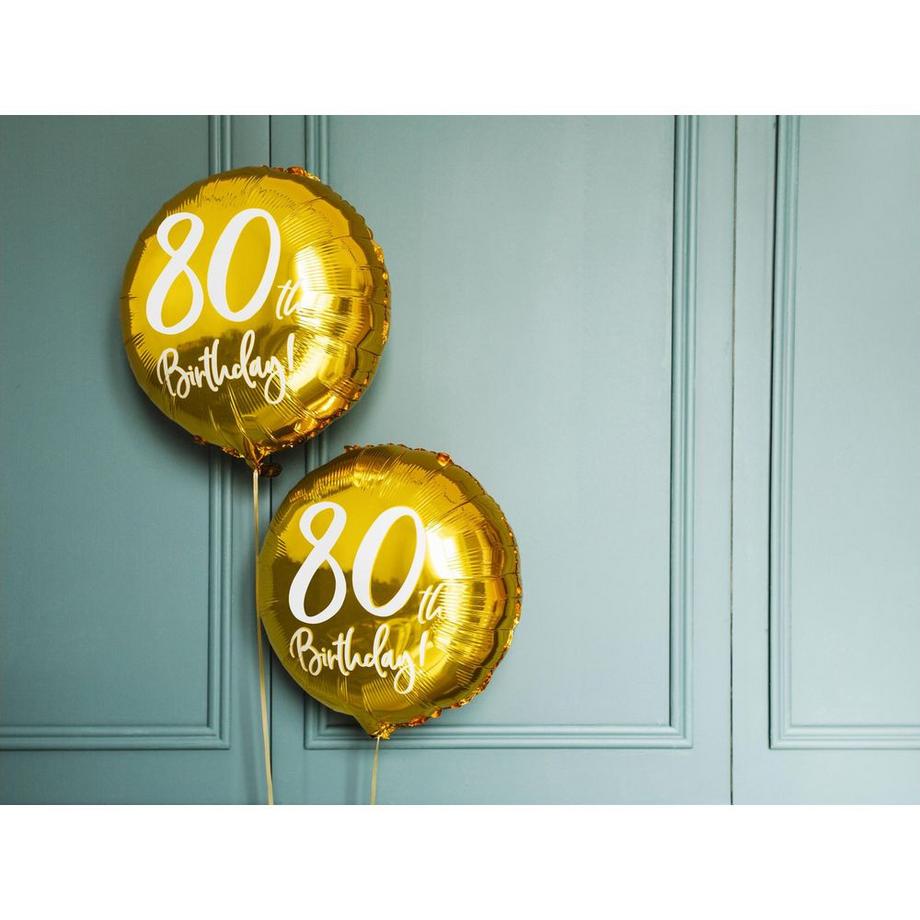 PartyDeco  Folienballon 80th Birthday 
