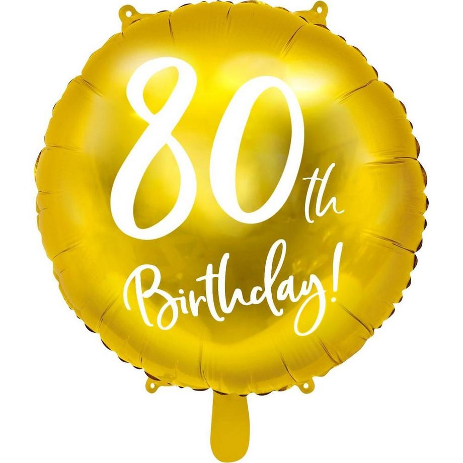 PartyDeco  Folienballon 80th Birthday 