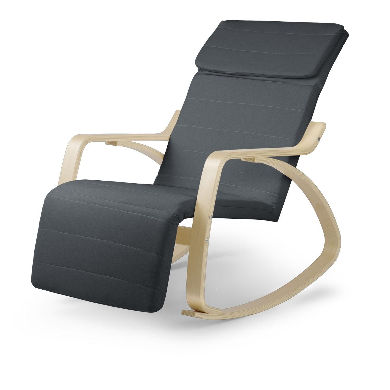 B2X Sedia a dondolo di lusso Suzi - grigia  