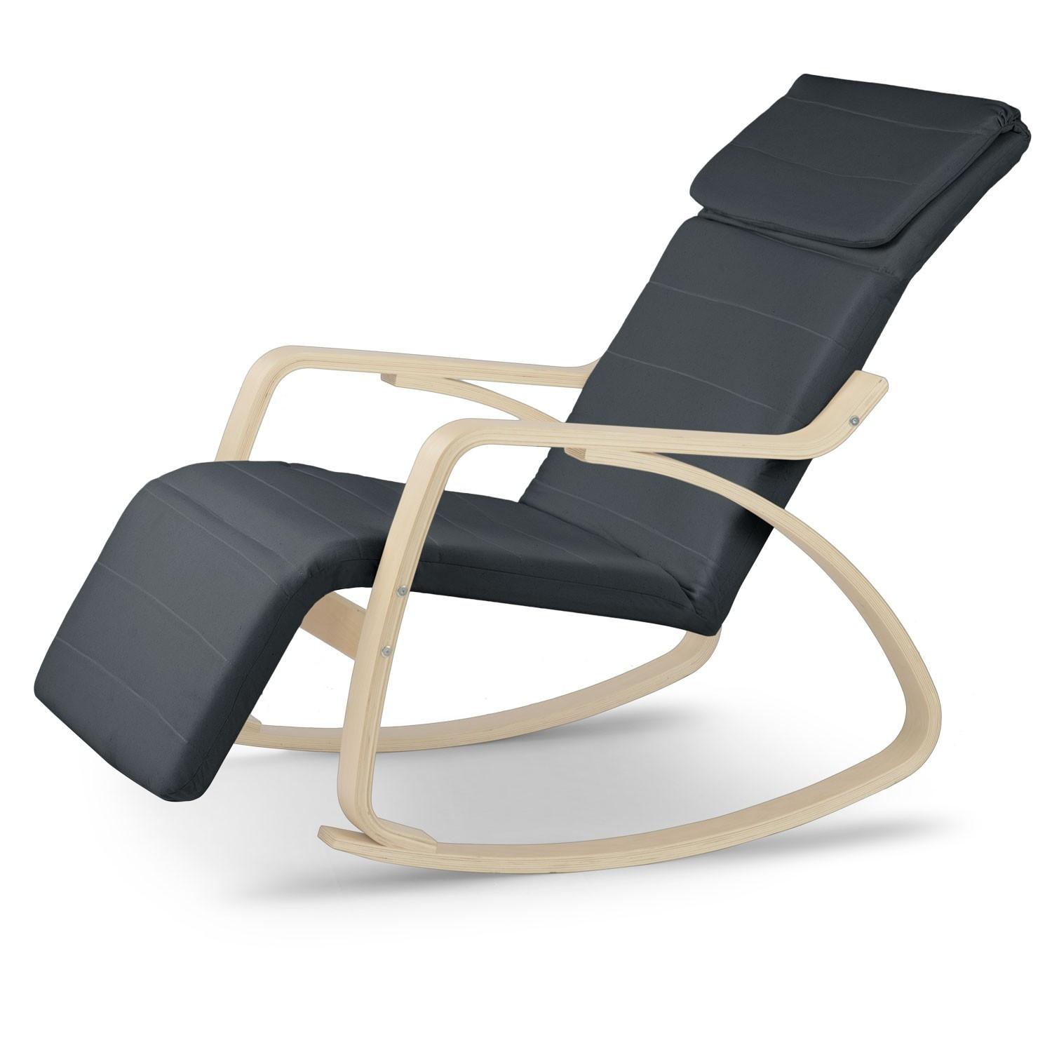 B2X Sedia a dondolo di lusso Suzi - grigia  