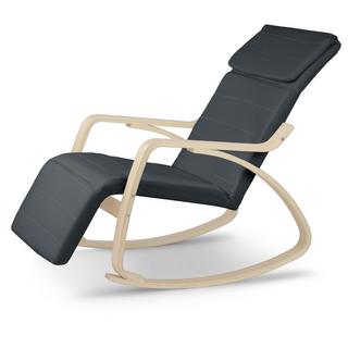 B2X Sedia a dondolo di lusso Suzi - grigia  