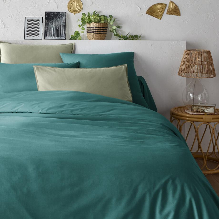 Housse de couette unie percale coton bio Scenario