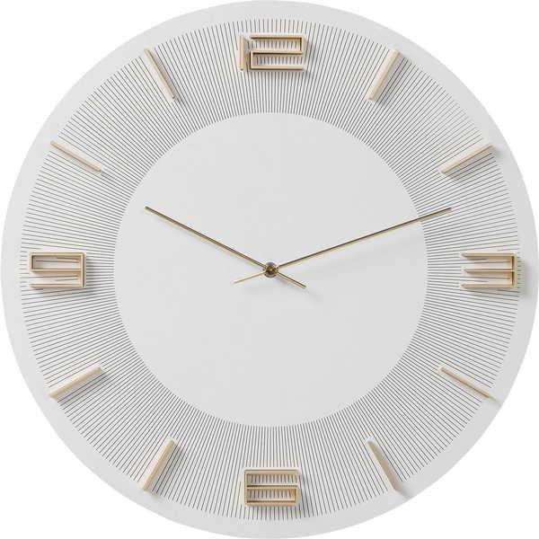 KARE Design Horloge murale Leonardo blanc/or  