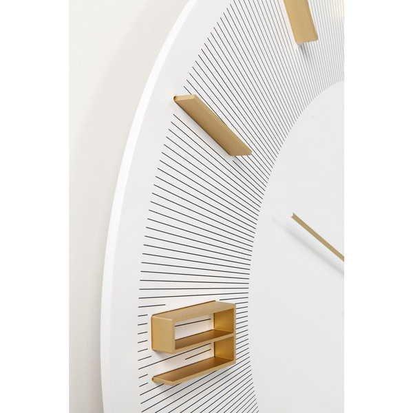 KARE Design Horloge murale Leonardo blanc/or  