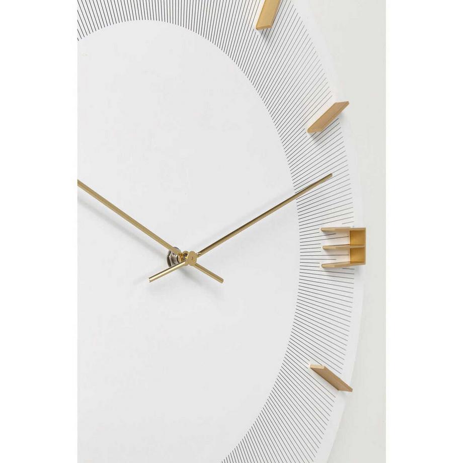 KARE Design Orologio da parete Leonardo bianco/oro  