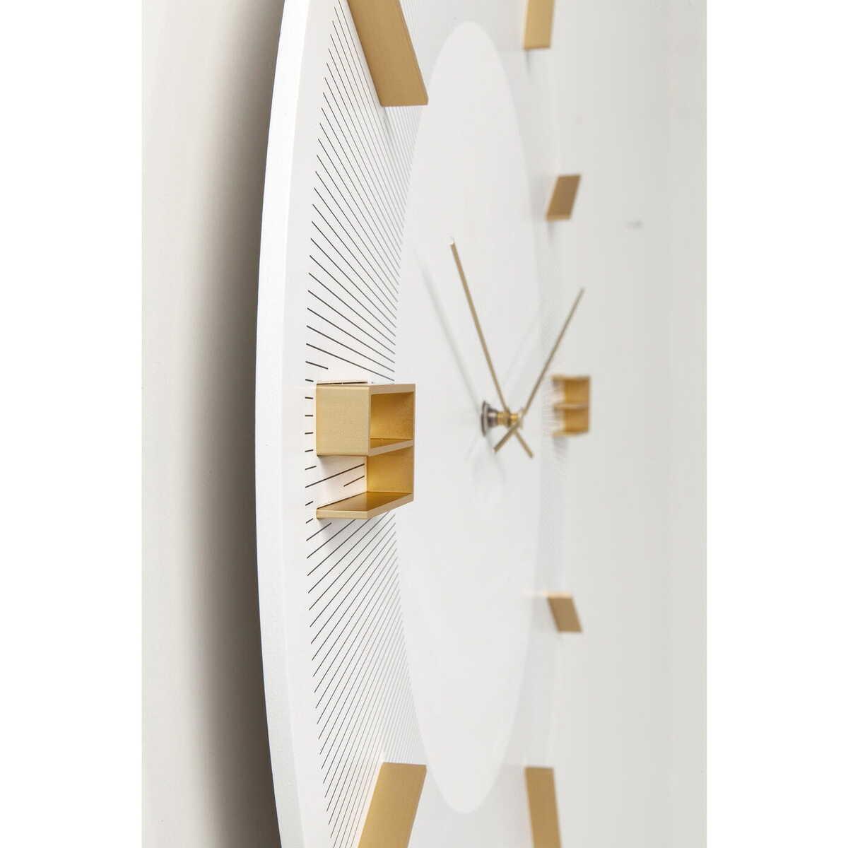 KARE Design Wanduhr Leonardo Weiss/Gold  