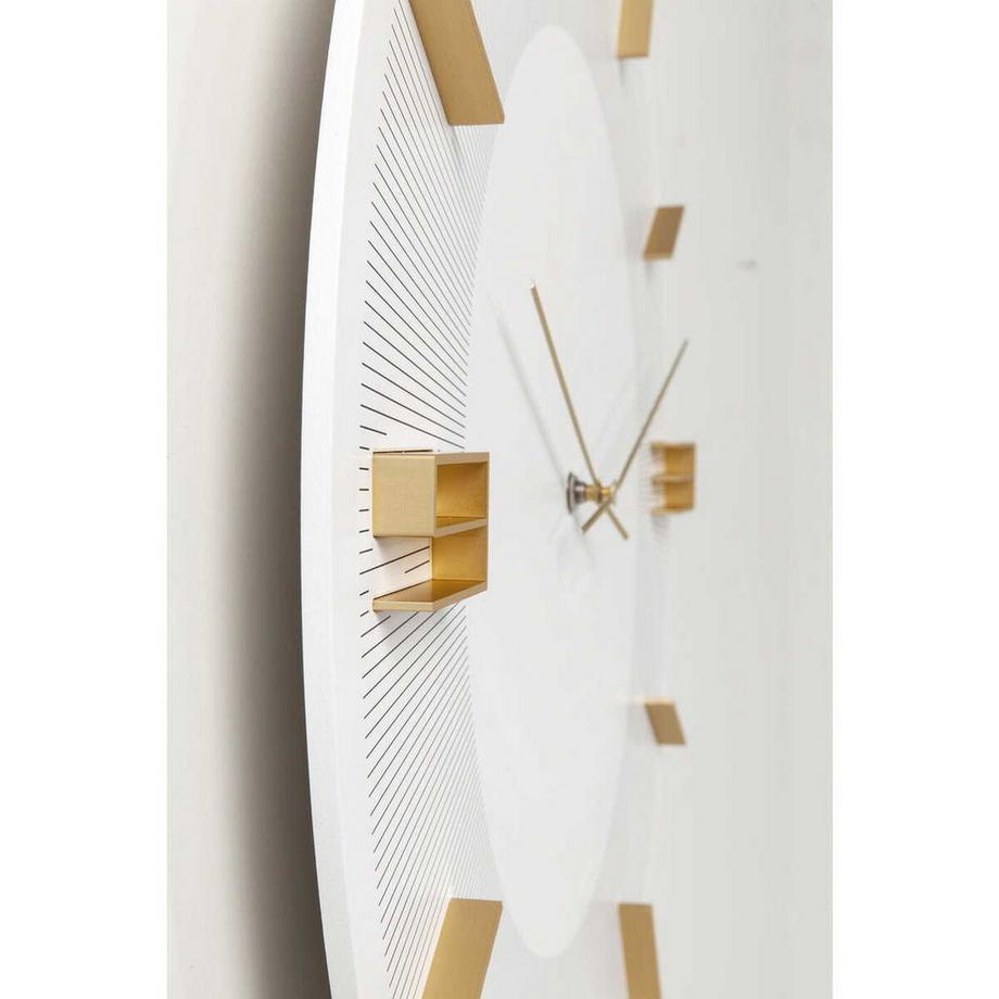 KARE Design Orologio da parete Leonardo bianco/oro  