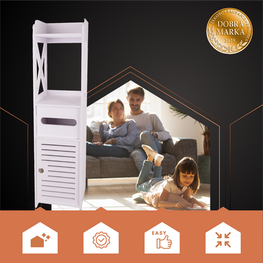 Northio Badezimmerschrank, wandmontiert,, 2 Ablagen  