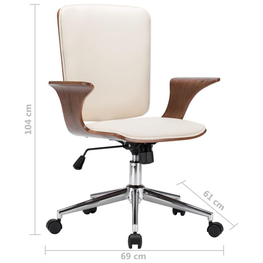 VidaXL Chaise de bureau cuir artificiel  