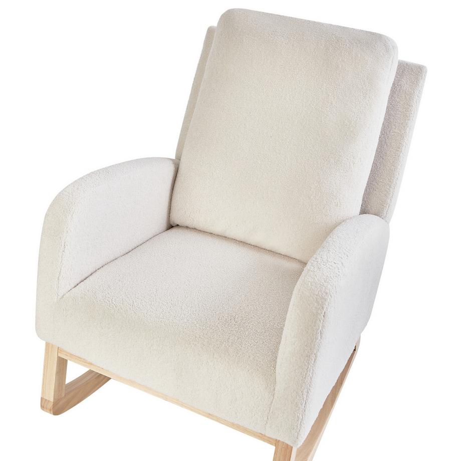 Beliani Fauteuil à bascule en Bouclé  ALSTA  