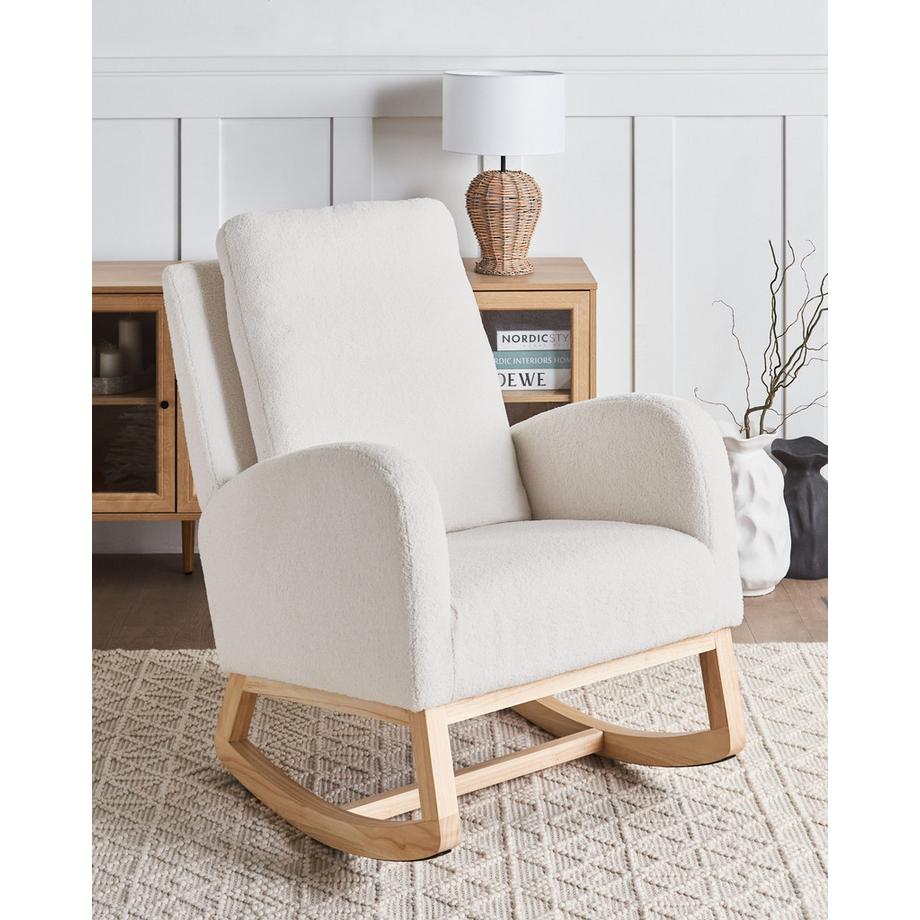 Beliani Fauteuil à bascule en Bouclé  ALSTA  