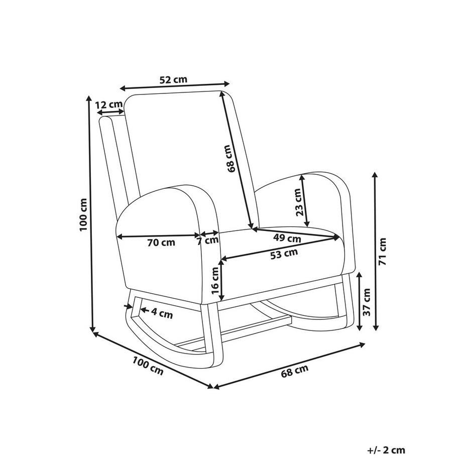 Beliani Fauteuil à bascule en Bouclé  ALSTA  