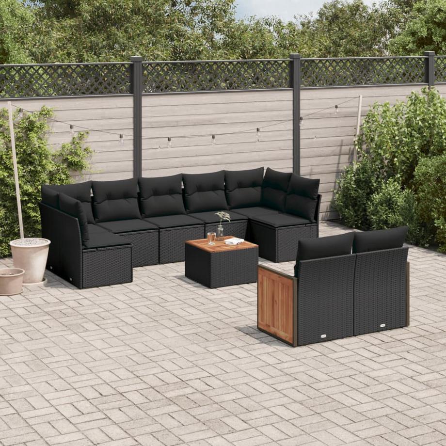 VidaXL Ensemble de canapés de jardin rotin synthétique  