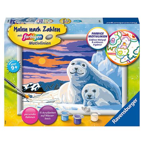 Ravensburger  Malen nach Zahlen Niedliche Robben 