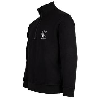 Armani Exchange Sweat-shirt confortable à col montant et quart de zip  