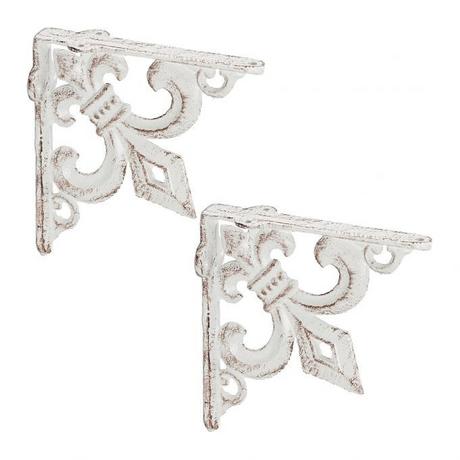 B2X 2x mensola con giglio francese in ghisa  