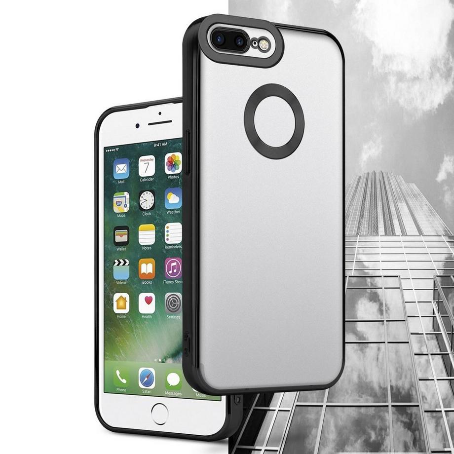 Cadorabo  Hülle für Apple iPhone 7 PLUS  7S PLUS  8 PLUS mit Chrome Applikation 