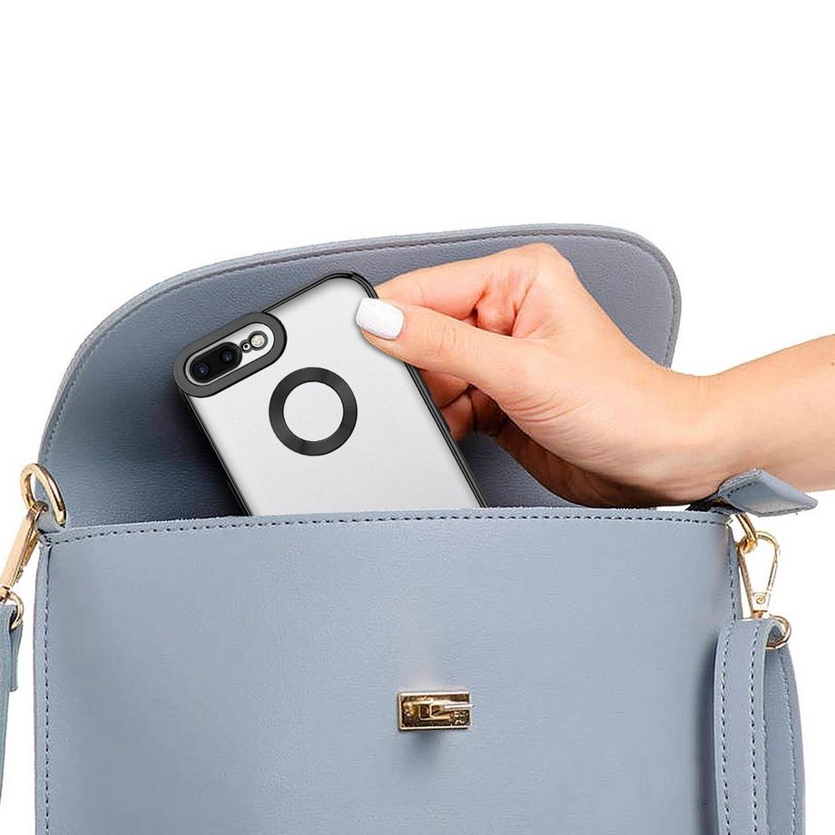 Cadorabo  Hülle für Apple iPhone 7 PLUS  7S PLUS  8 PLUS mit Chrome Applikation 