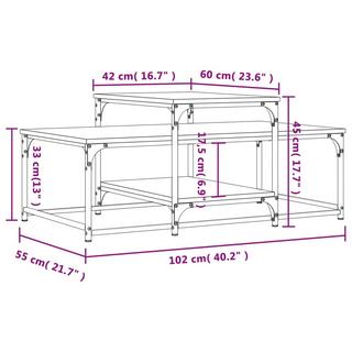 VidaXL Table basse bois d'ingénierie  