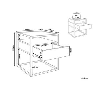 Beliani Beistelltisch aus MDF-Platte Industriell MAUK  