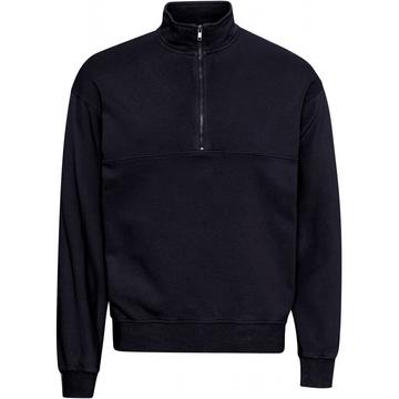 Sweatshirt 1/4 zip  Organic navy blue