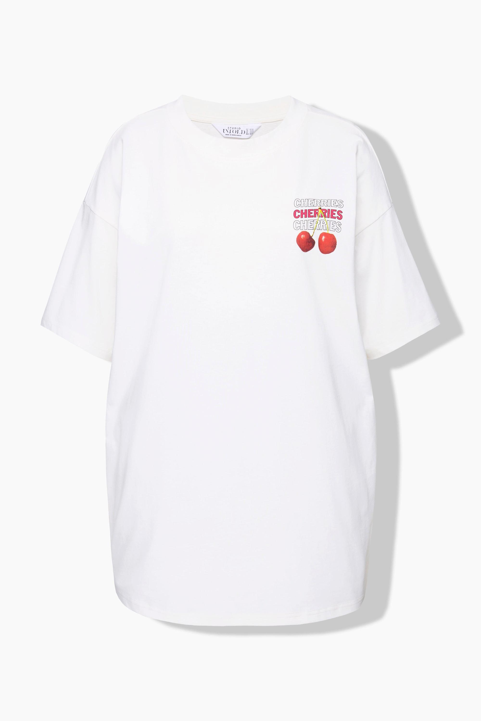 Studio Untold  T-shirt oversize. Imprimé Cherries dans le dos 