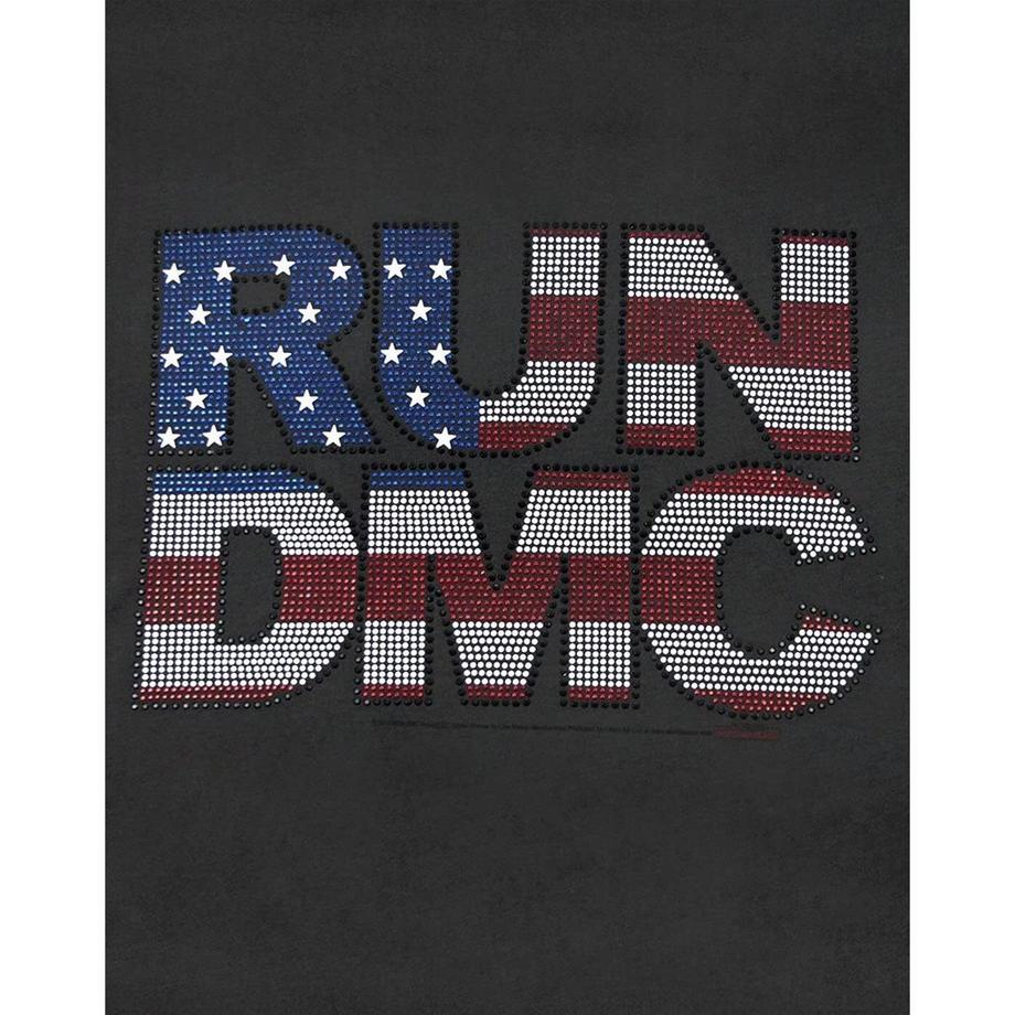 Amplified Run DMC Canotta Design Bandiera USA Strass  