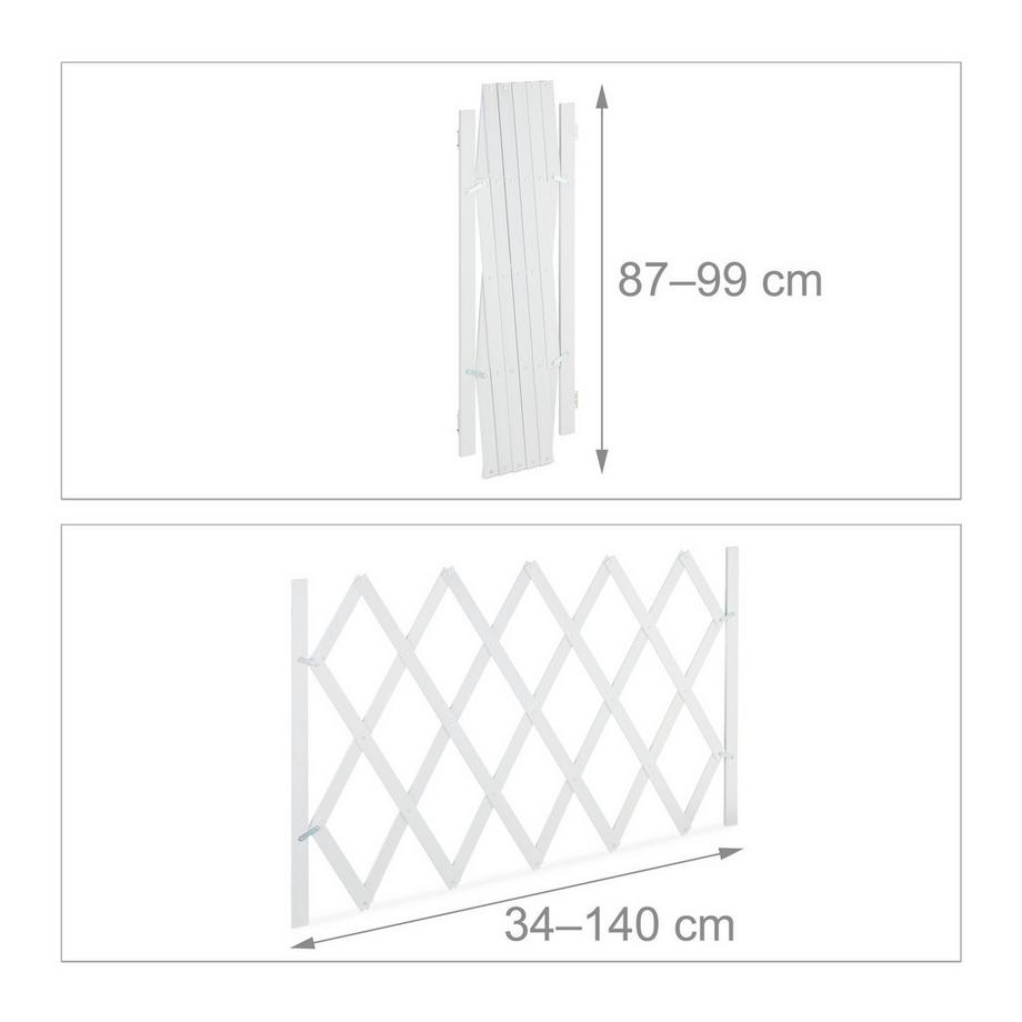 Northix  Rail rétractable pour chien en blanc 