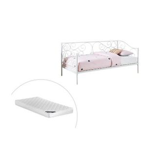 Vente-unique Divano letto Metallo Bianco + materasso VIVIAN  